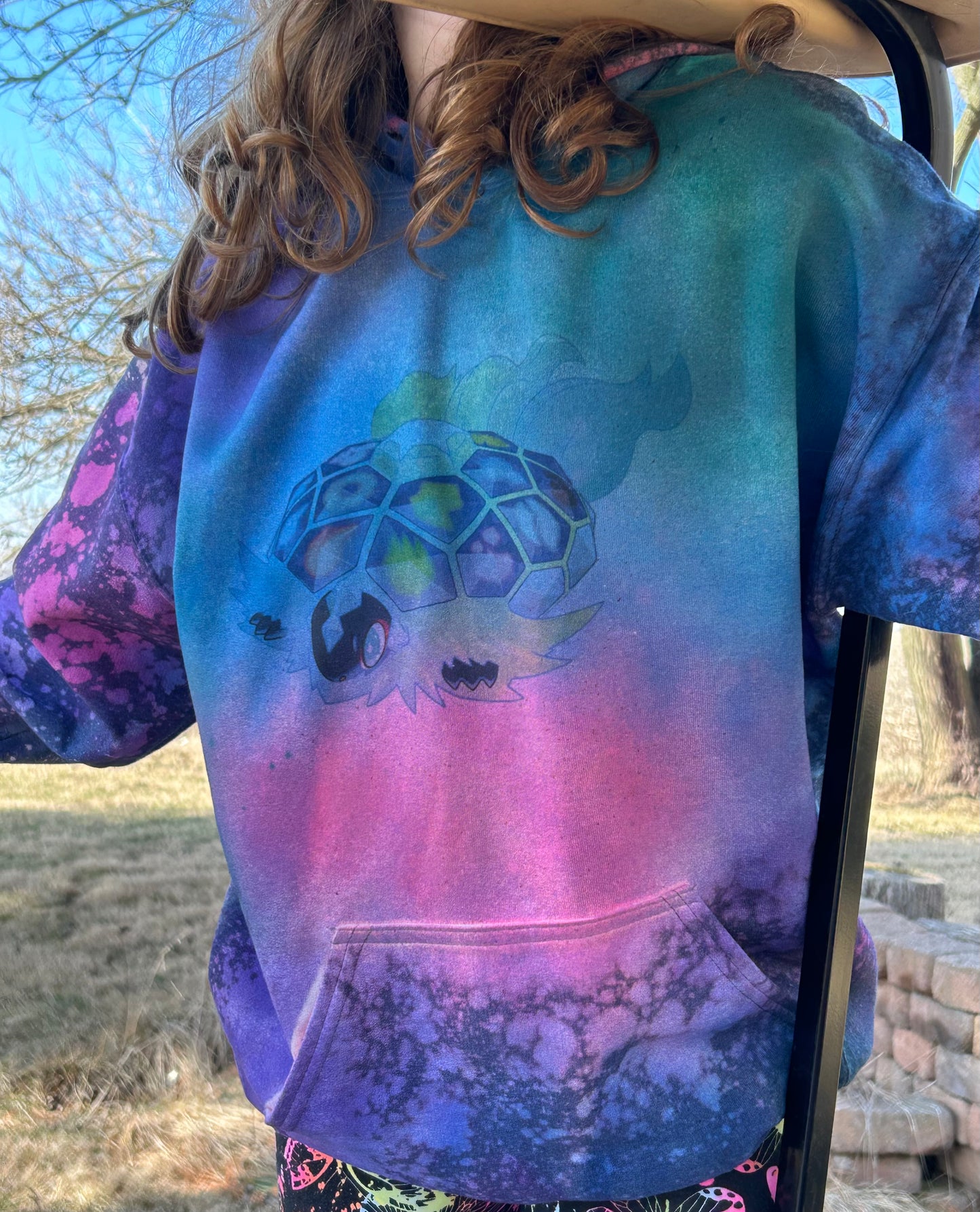 Terapagos Graphic Dyed and Bleached Hoodie