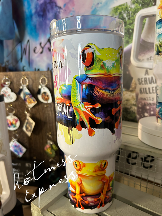 Be Your Own Kind of Beautiful Frog 40oz Handle tumblers - made to order