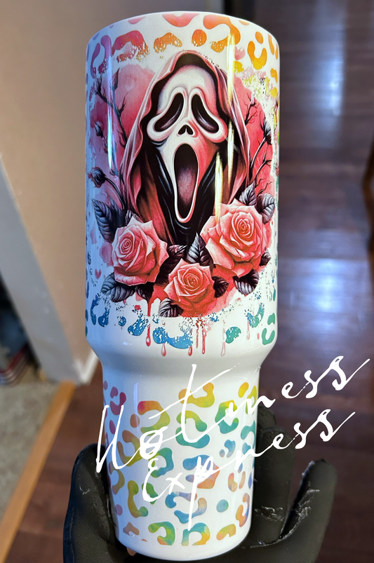 Ghost Face 40oz Handle tumblers - made to order