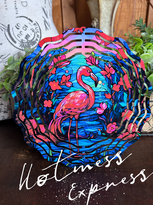 8 inch Flamingos Wind Spinner