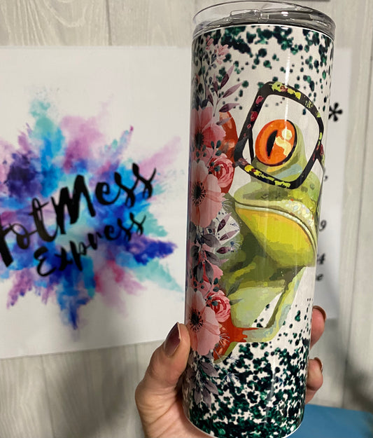 Frog skinny tumblers - made to order Spring Drop