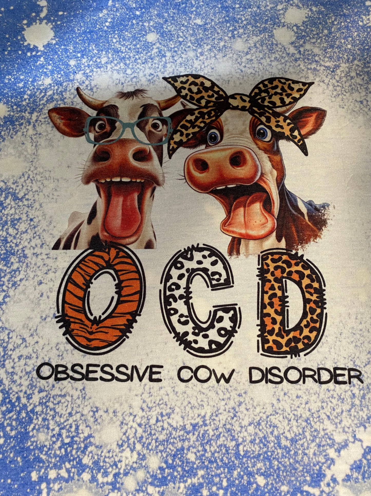Obsessive Cow Disorder Graphic Tee Bleached