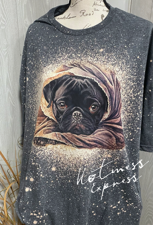 Pug Life Bleached Graphic Tee