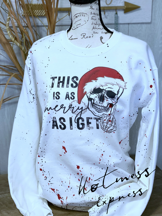 This is a Merry as I Get Graphic Crewneck Sweatshirt