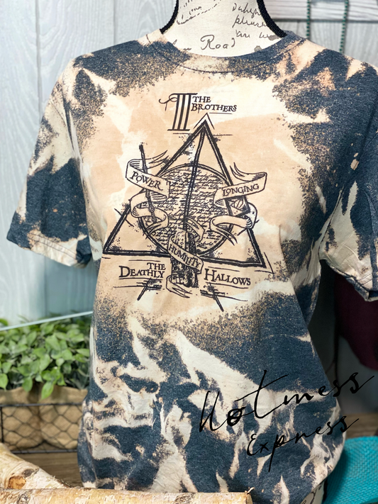 The Deathly Hallows Graphic Tee Bleached