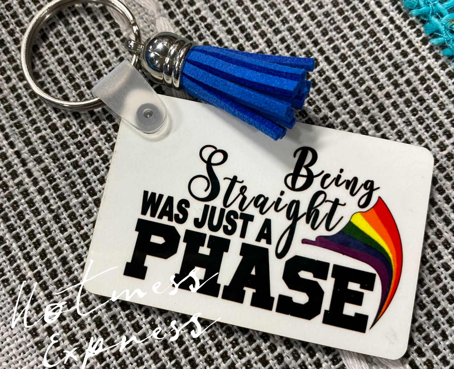 Being Straight was Just a Phase Keychain