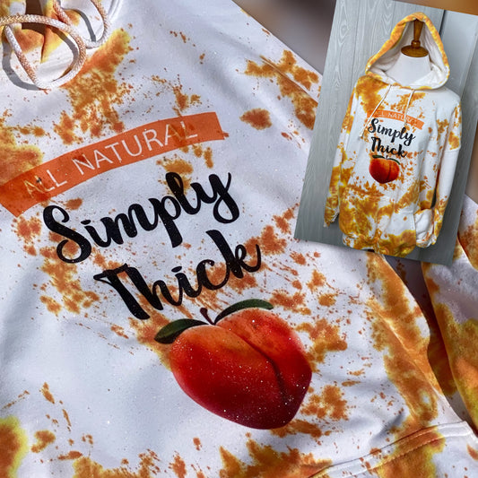 Simply Thick Peaches Dyed Hoodie
