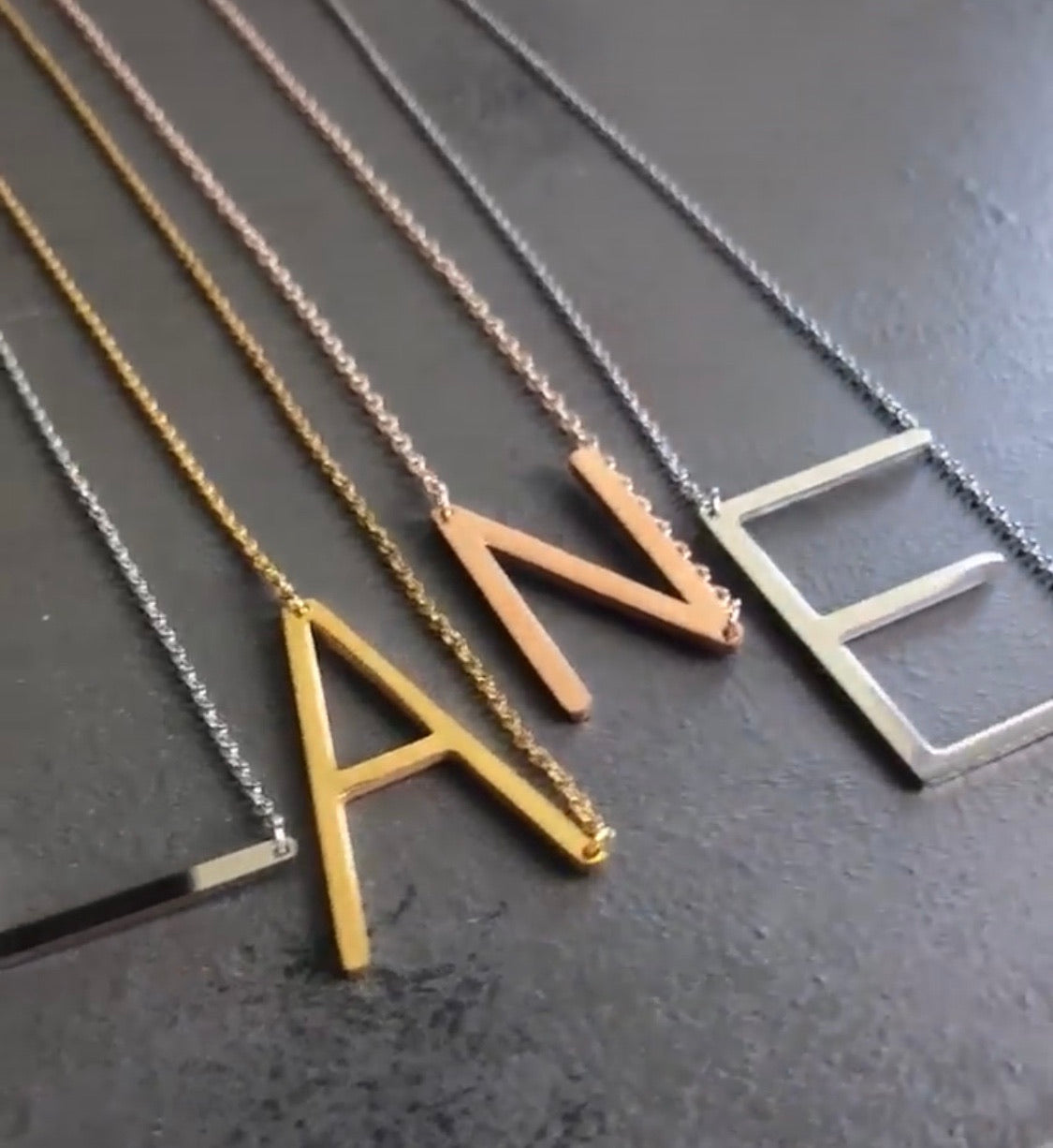 Letter Necklaces 18k plated