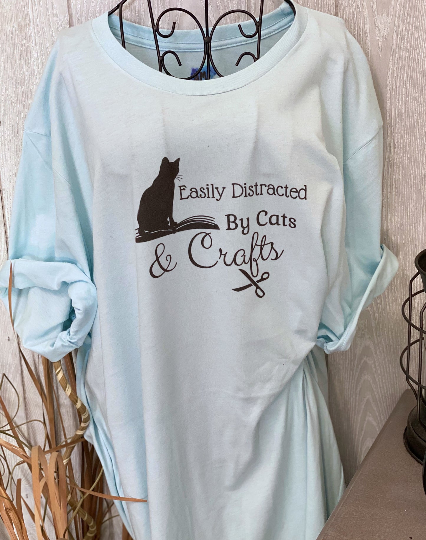 Distracted by Cats & Crafts Graphic Tee