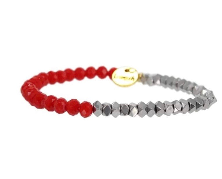 Red and Silver Erimish Single Stacker
