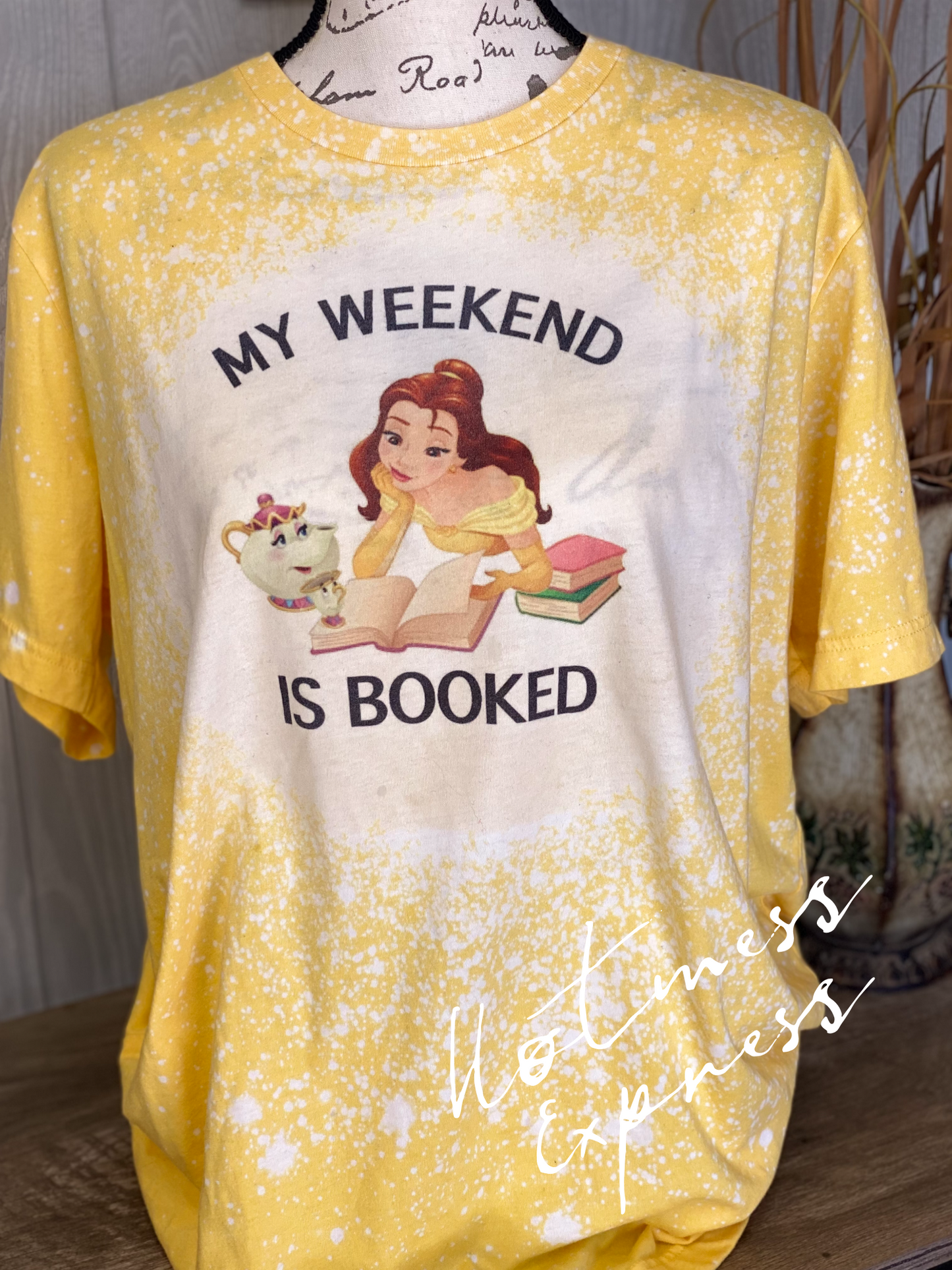 My Weekend Is Booked Graphic Tee Bleached