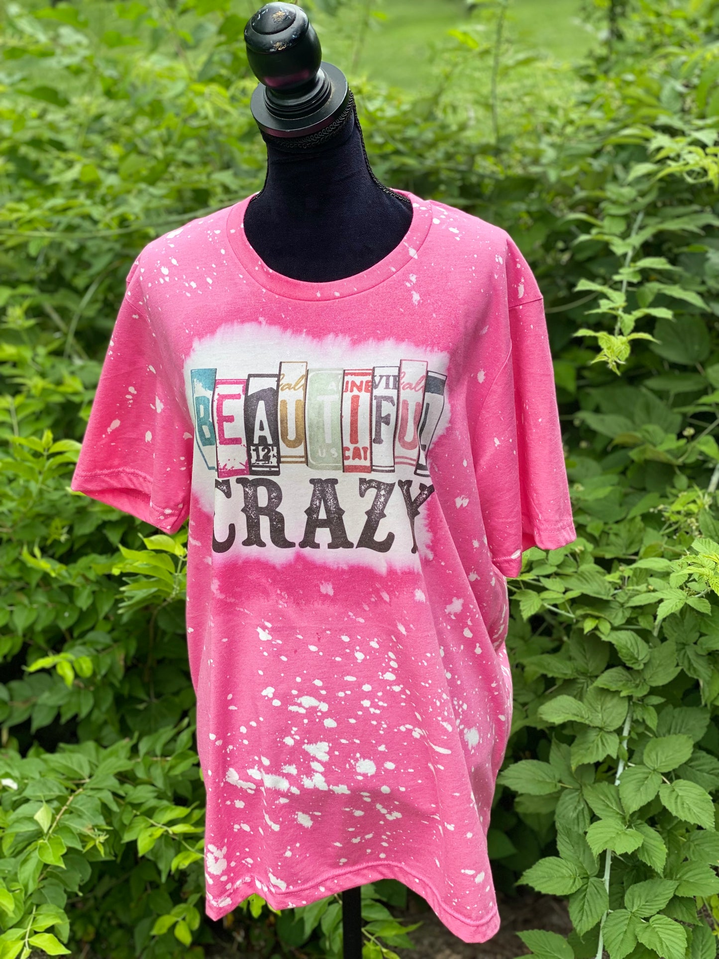 Beautiful Crazy Graphic Tee Bleached