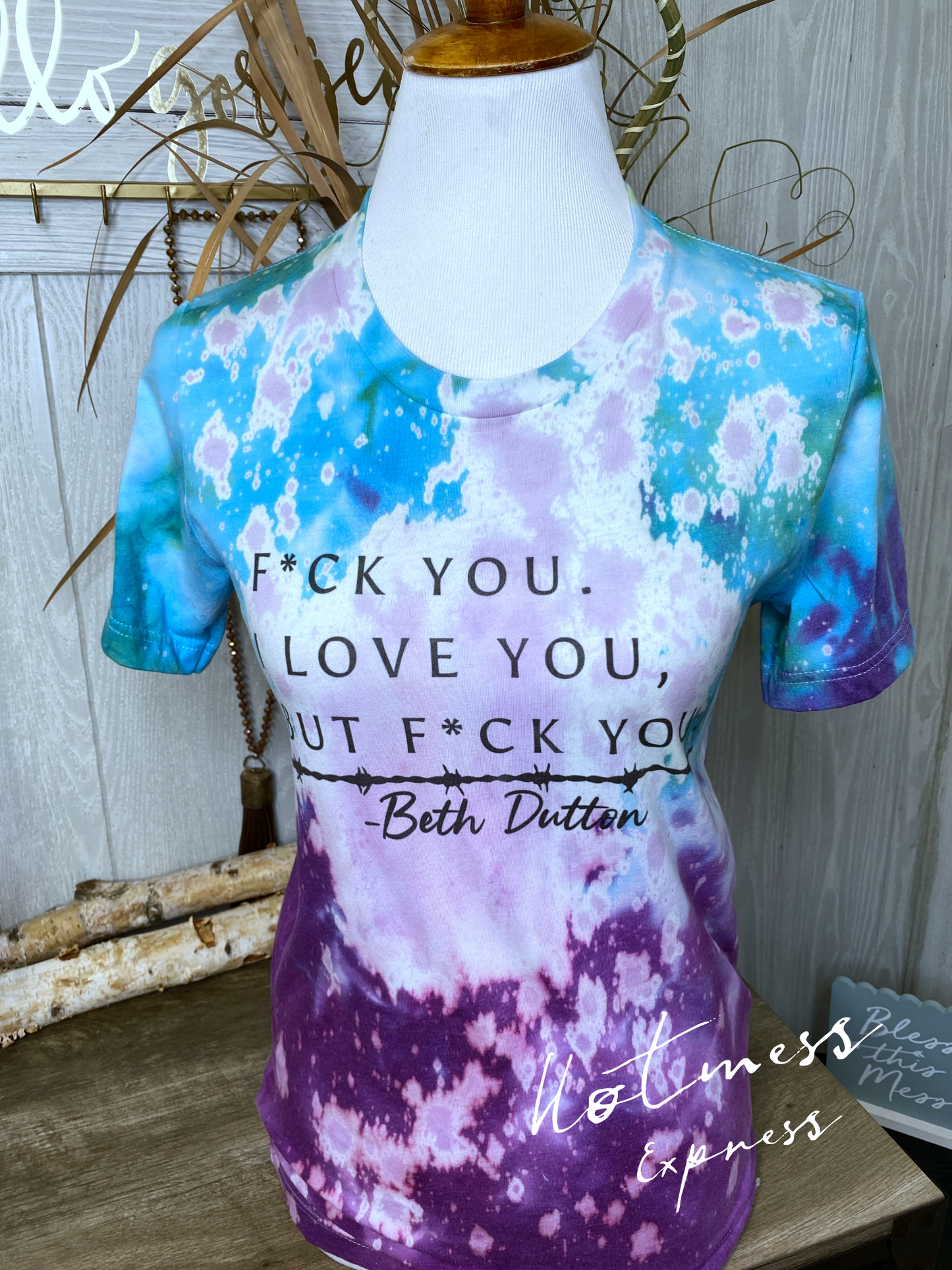 F*CK You Beth Dutton State of Mind Yellowstone Dyed Graphic Tee