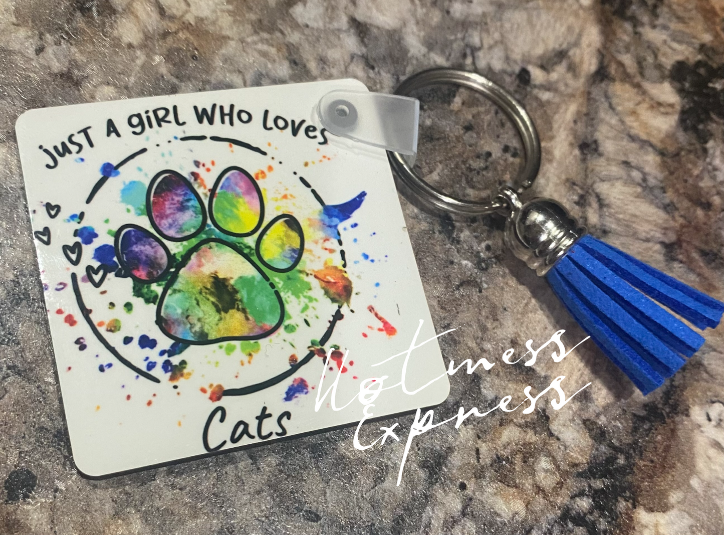 Just a Girl That Loves Cats Keychain