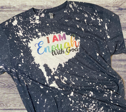 I am Enough With God Off Graphic Rocker Tee