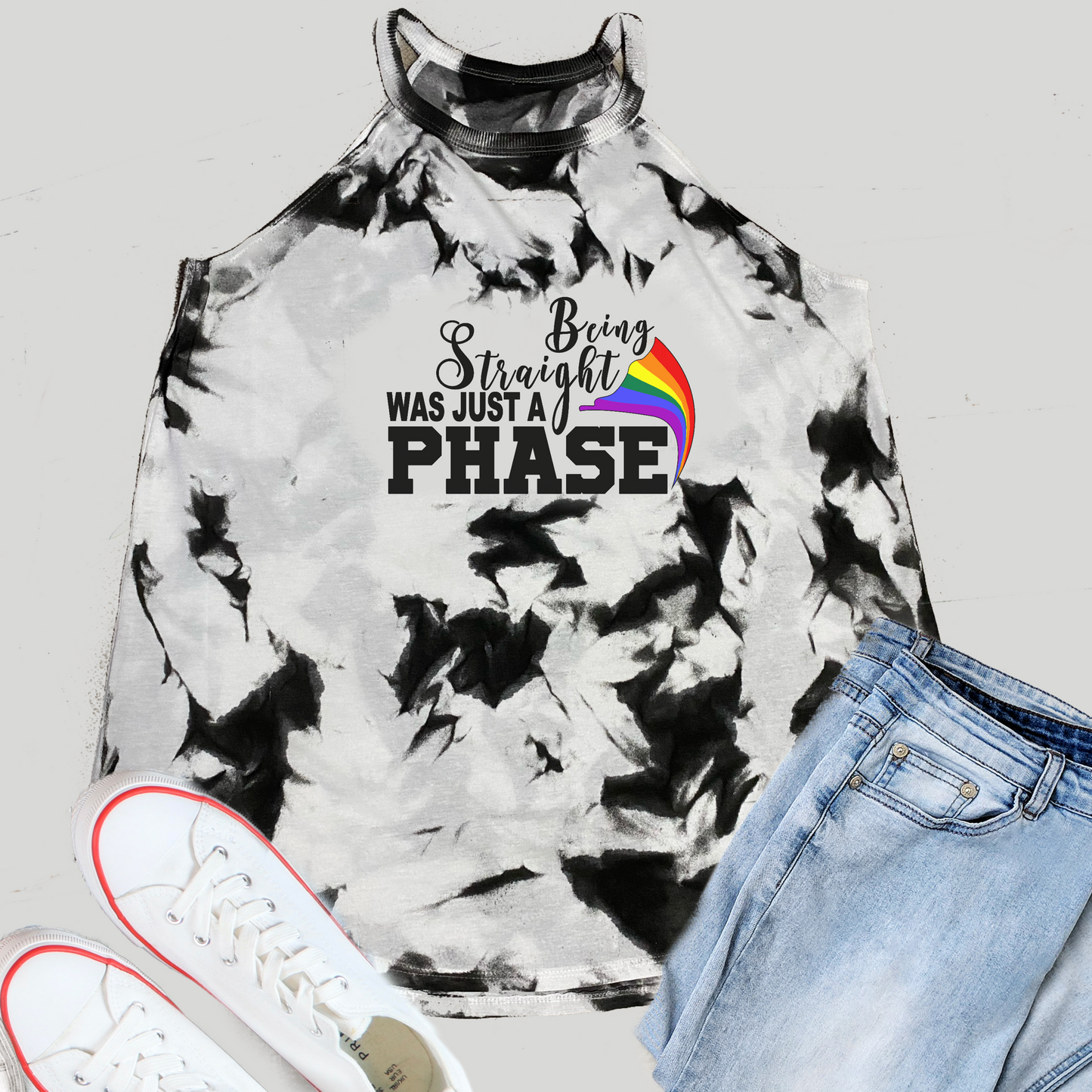 Being Straight Was Just A Phase Graphic Rocker Tank