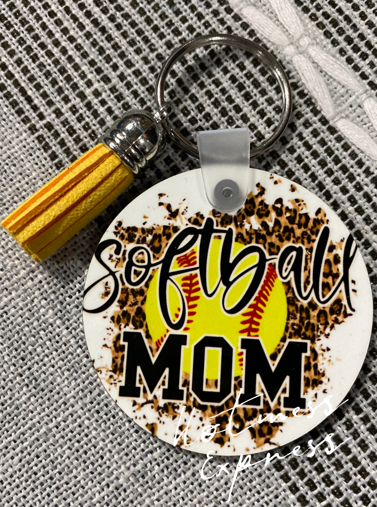 Softball Mom Keychain