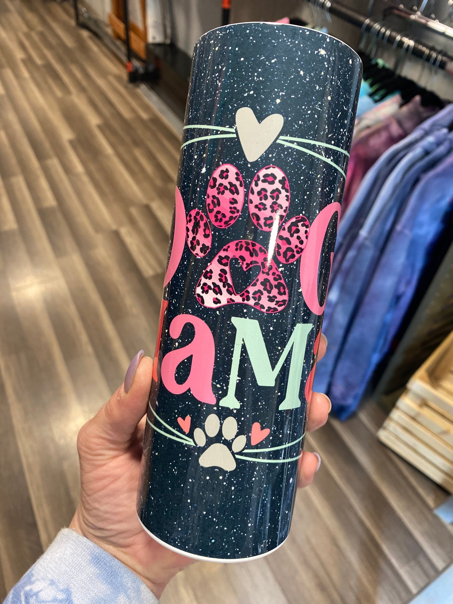 Dog Mom Sub with duo lid Skinny Tumbler