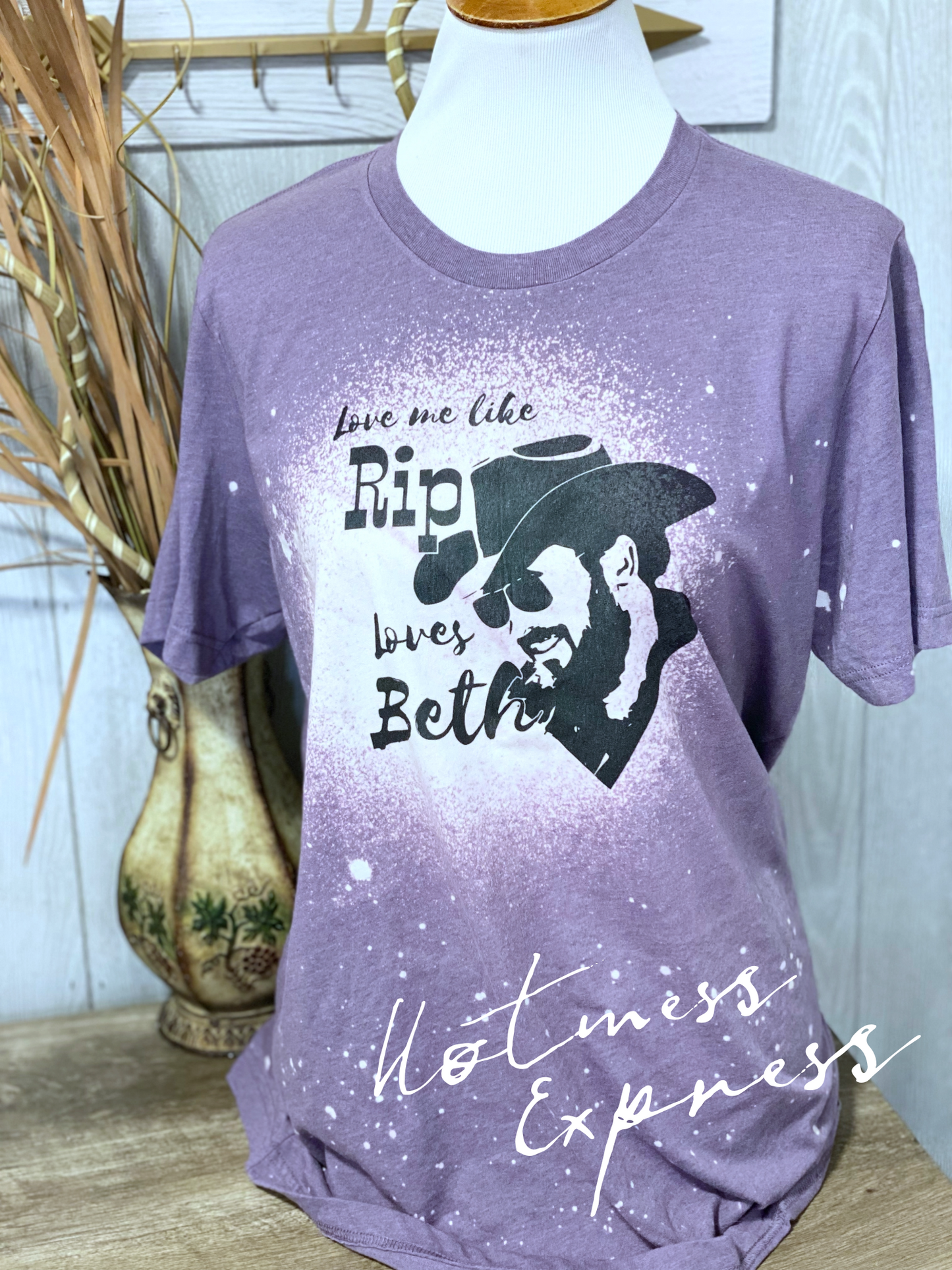 Love me like Rip Loves Beth Reverse Dyed Yellowstone Graphic Tee