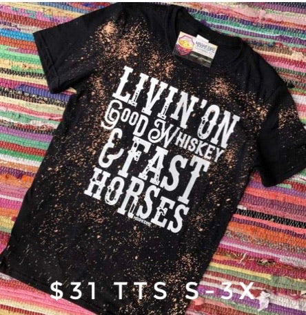 Whiskey and Horses Graphic Tee