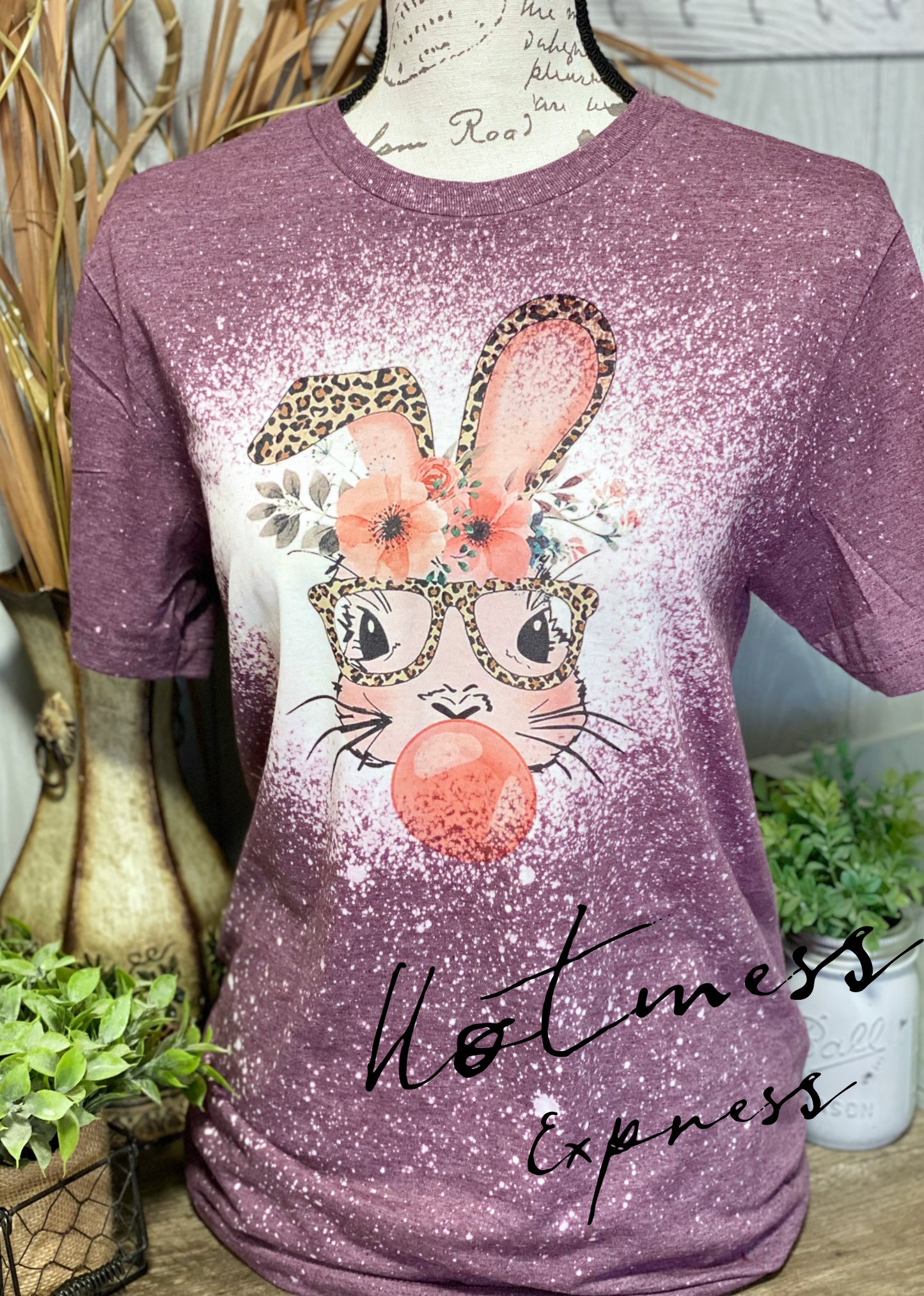 Bubble Bunny Graphic Tee Bleached