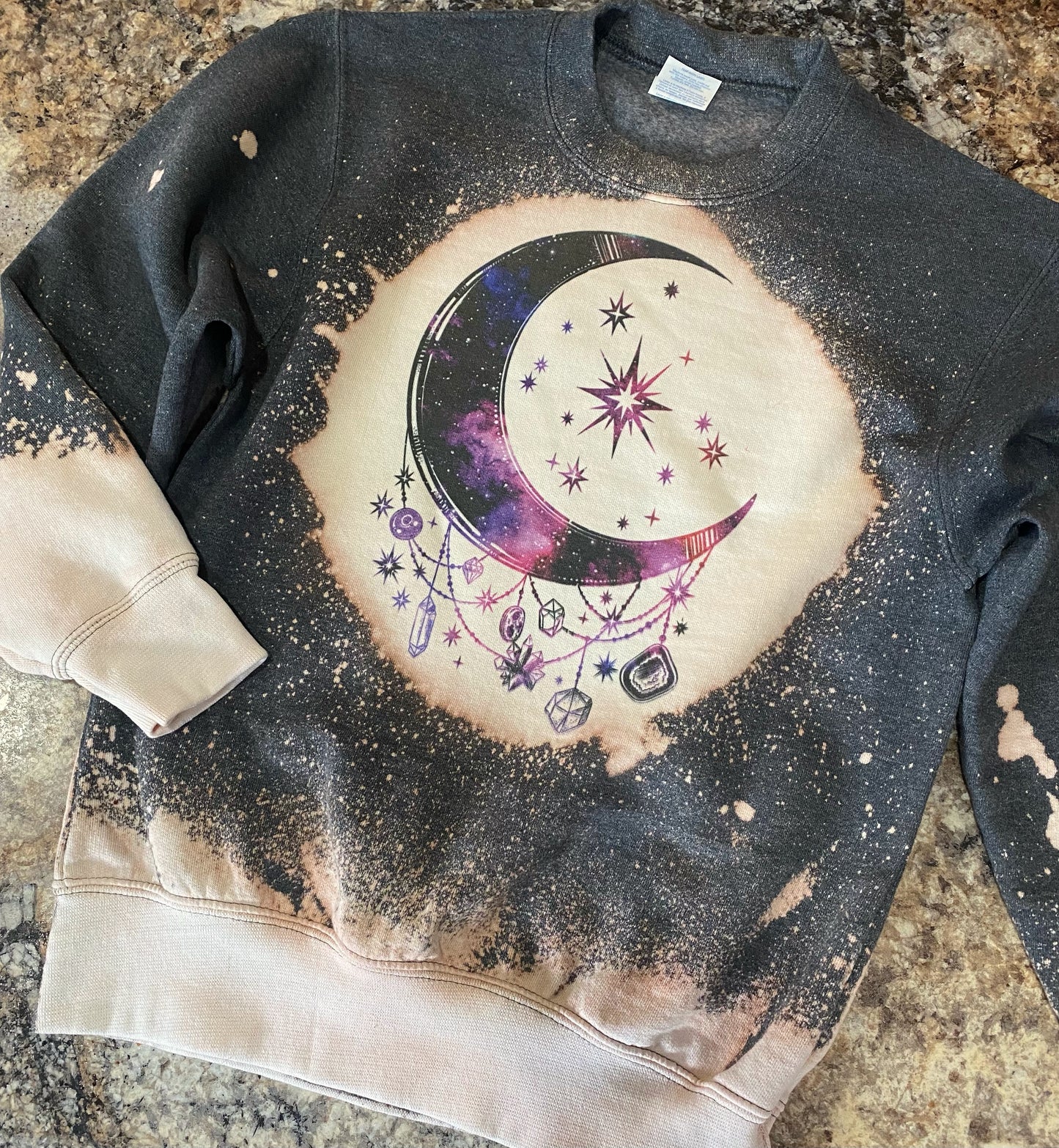 Crystal’s and a Crescent Moon Graphic Crewneck Sweatshirt