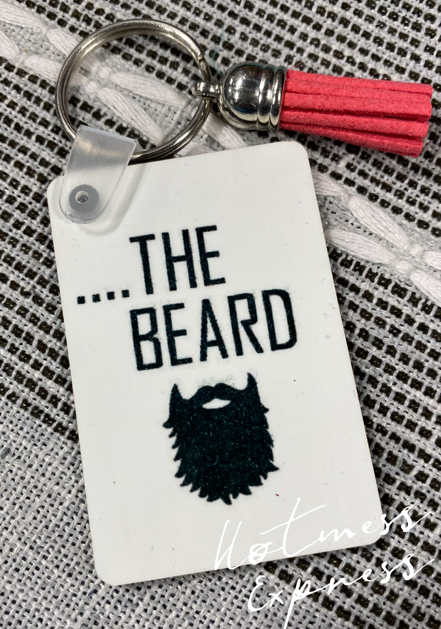 Beauty and the Beard Keychain