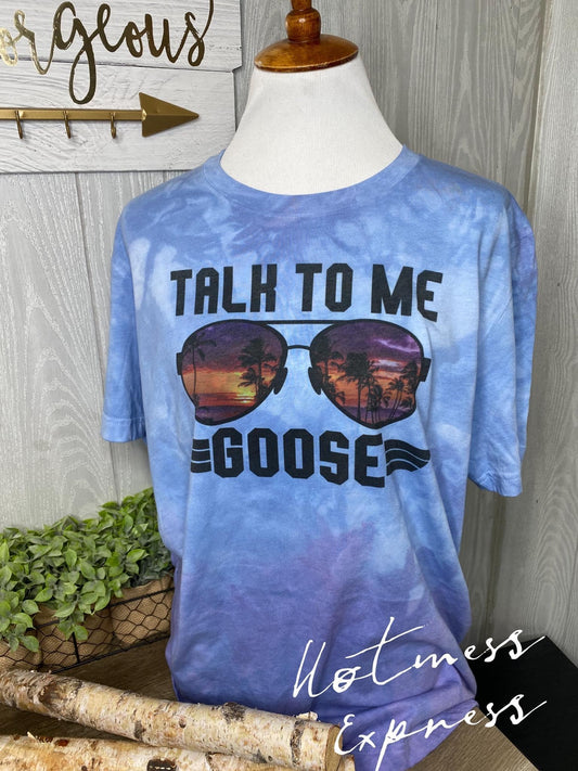 Talk to Me Goose Hand Dyed Graphic Tee