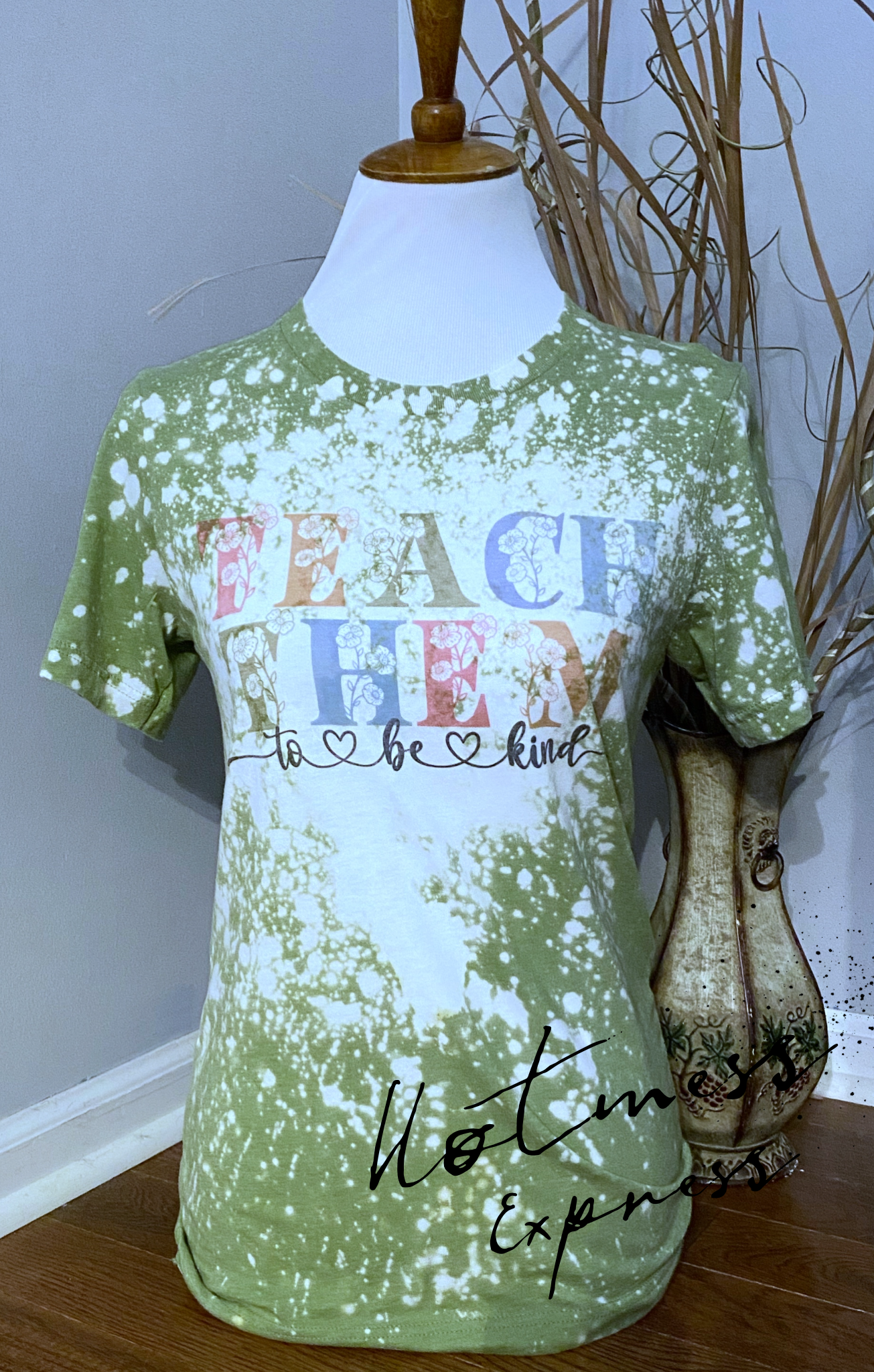 Teach them to be Kind Graphic Tee Bleached