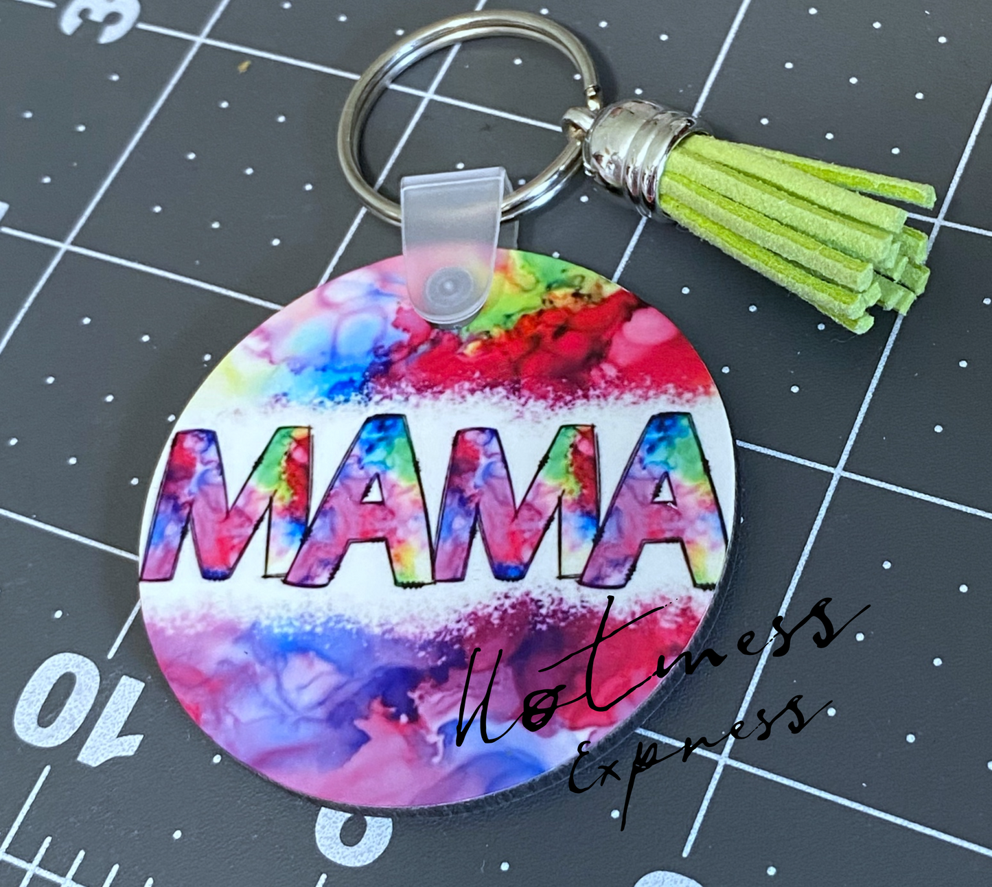 Mama Acid Wash Look Keychain