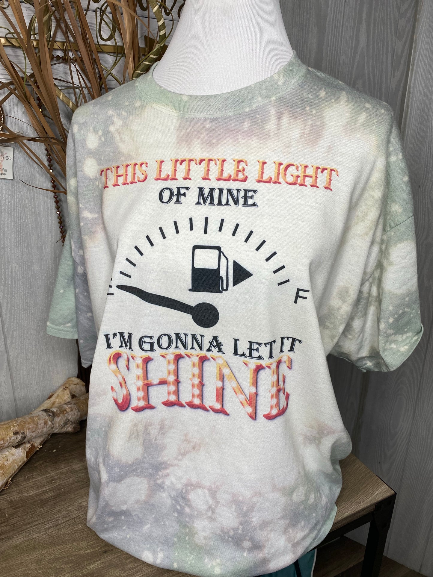 This Little Light of Mine Gas Graphic Tee Bleached