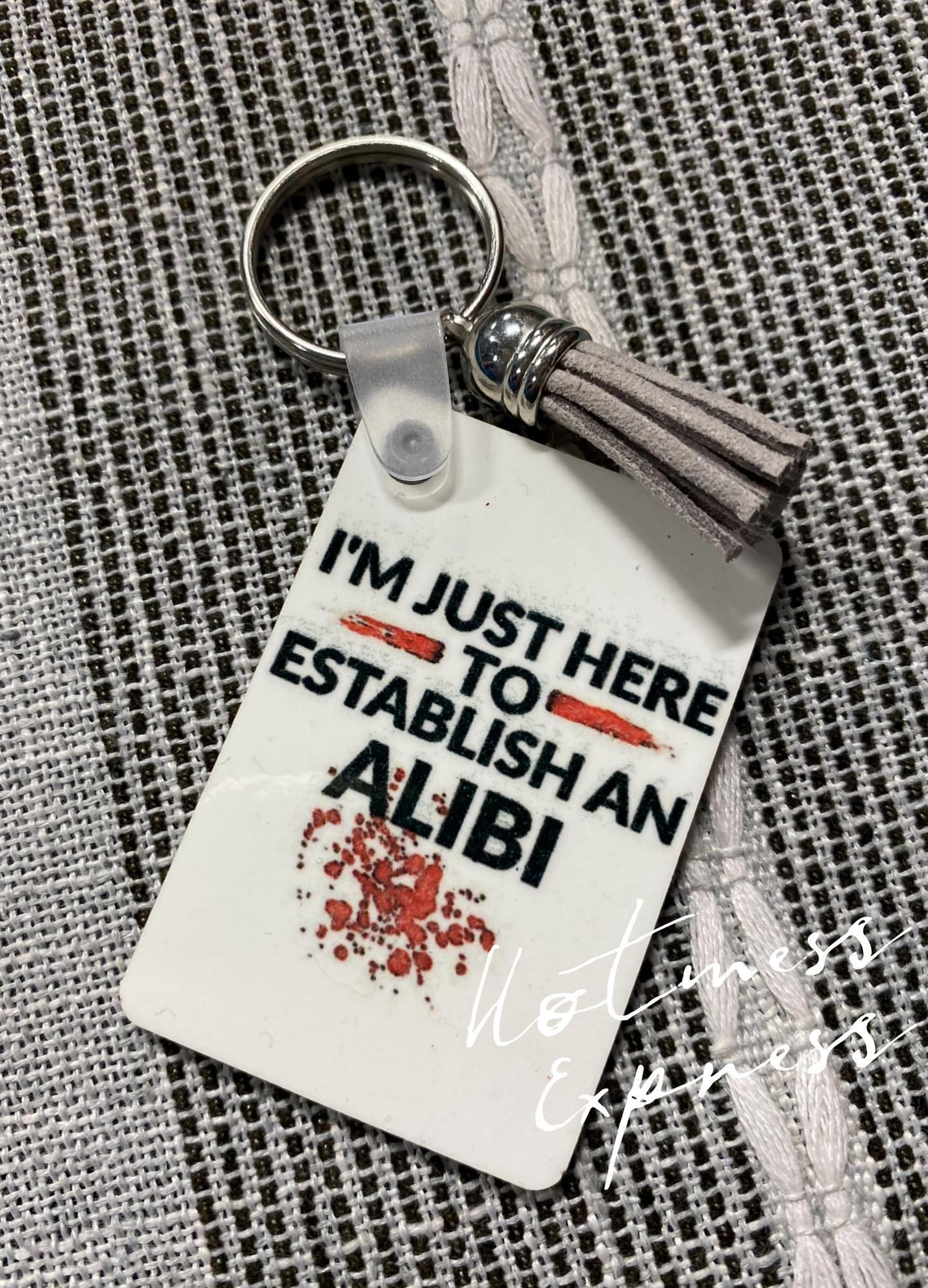 I’m just here to establish an Alibi Keychain