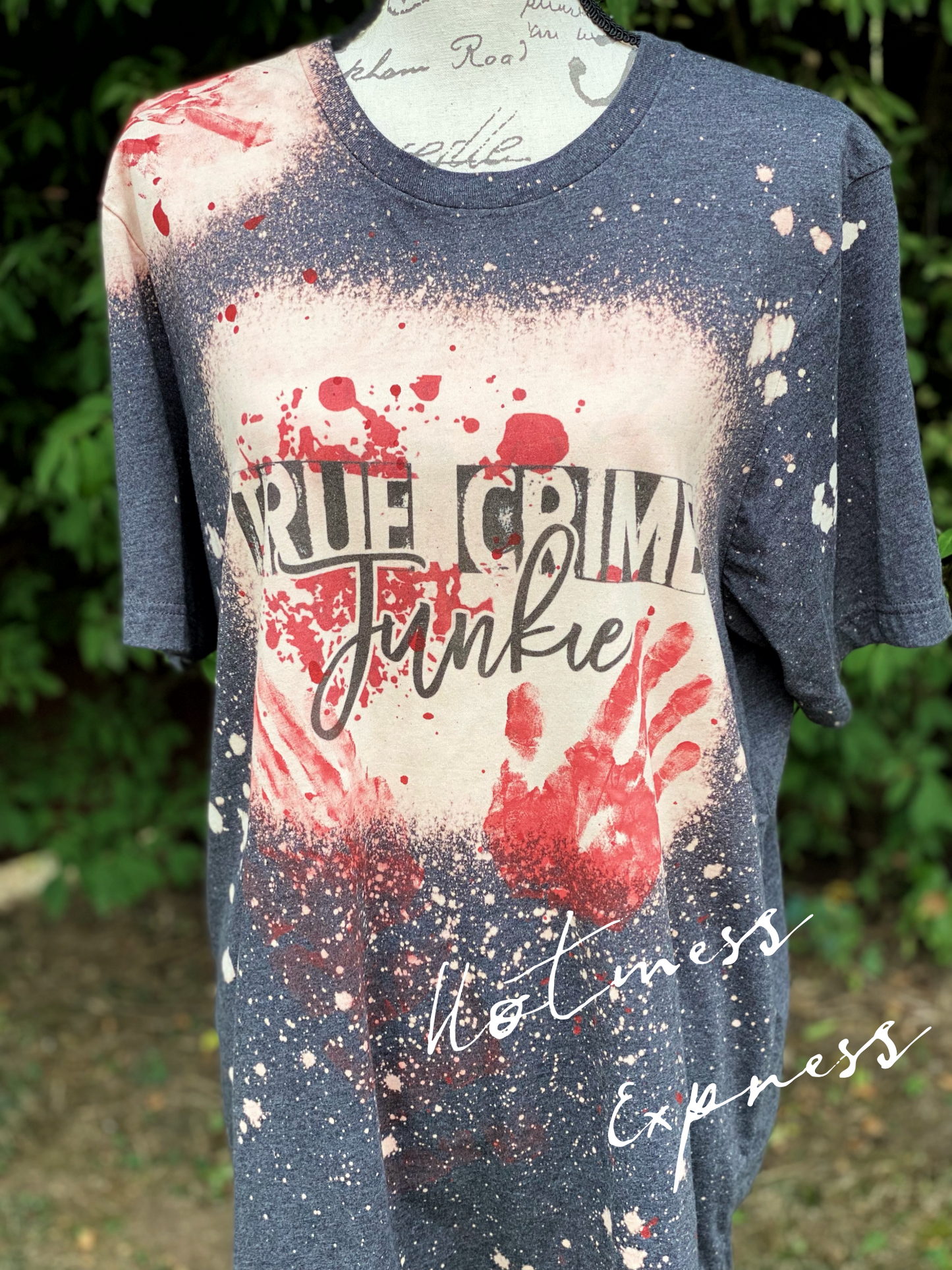 Charcoal True Crime Junkie Graphic Tee