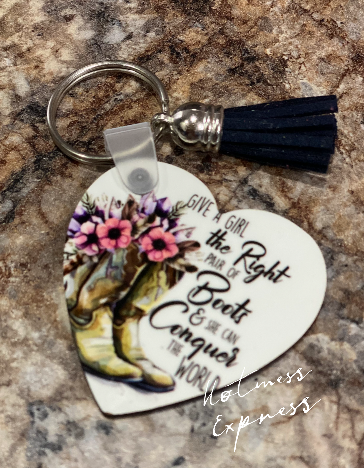 Give a girl the right boots Keychain