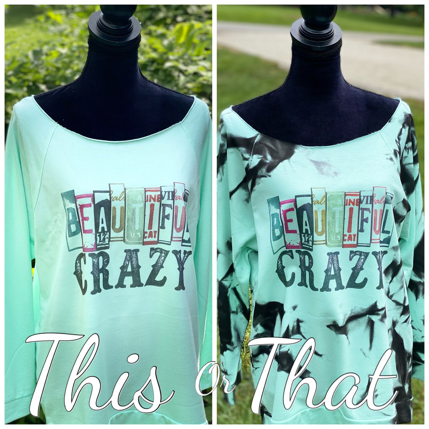 Beautiful Crazy Relaxed HME Graphic Top Non Dyed