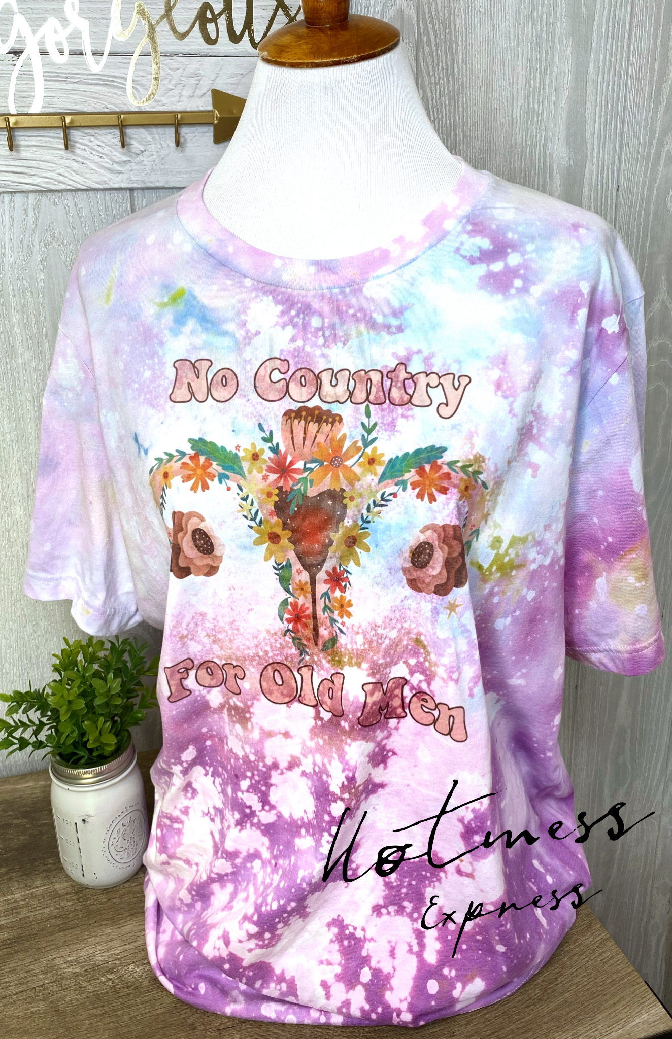No Country For Old Men Graphic Tee Ice Dye