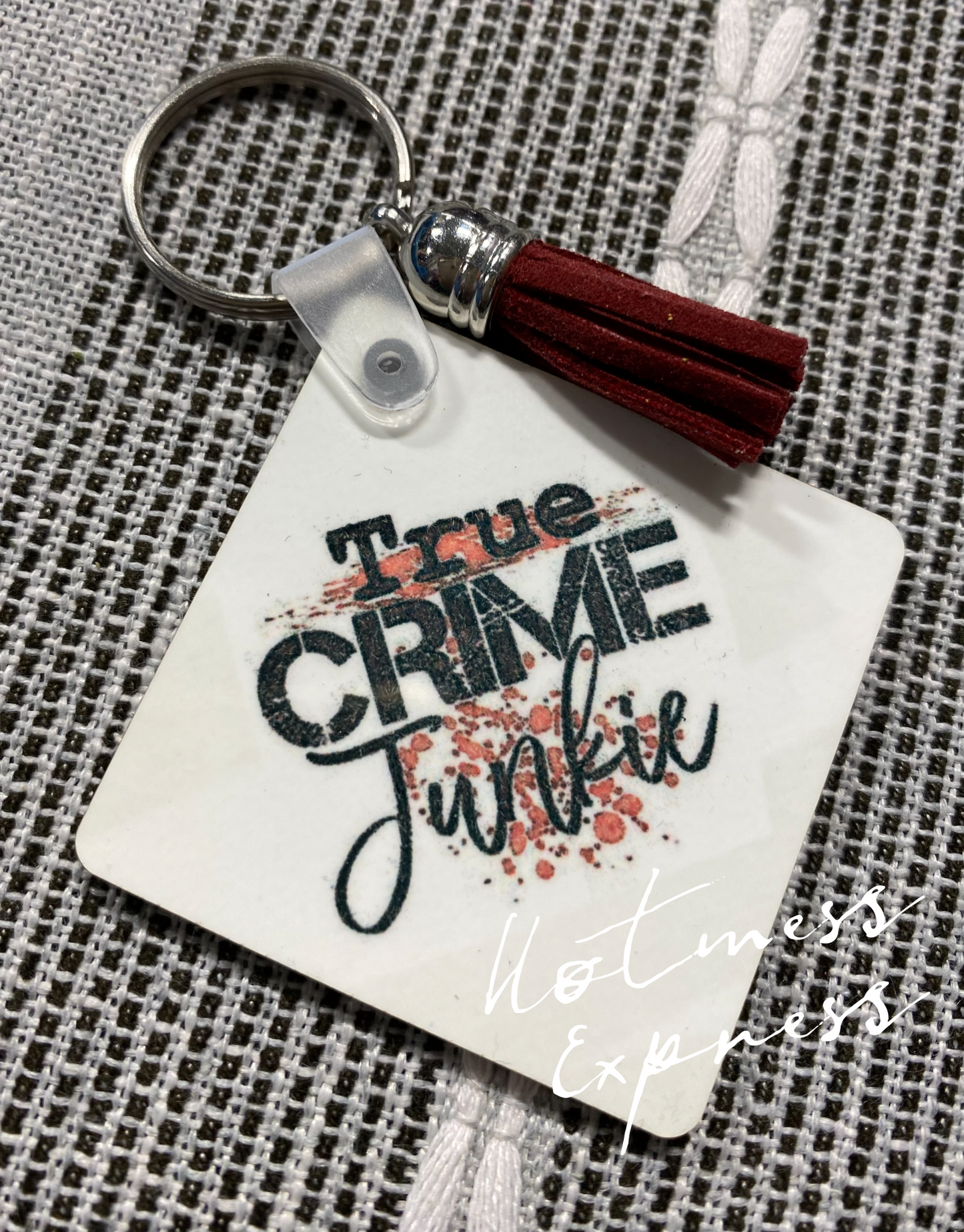 True Crime Junkie Keychain